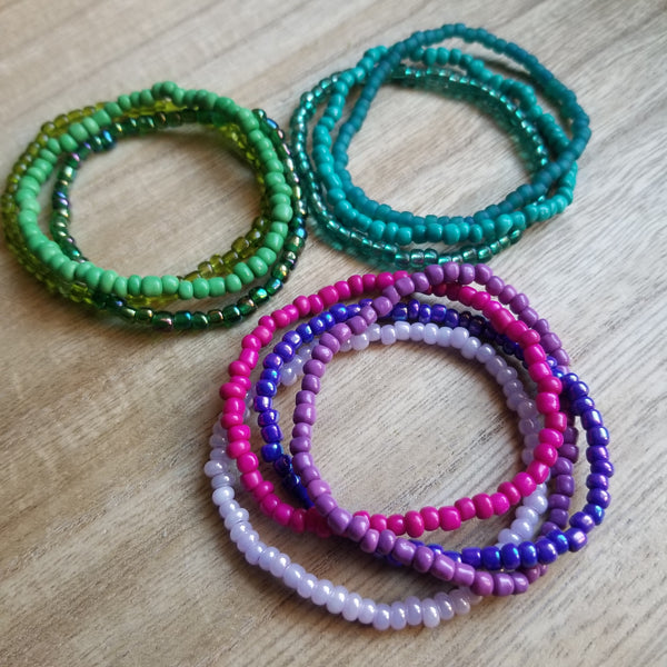 Berries of the Earth Seed Bead Bracelet Set
