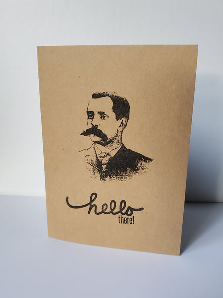 "Hello There" Vintage Gentleman | Handmade Cards