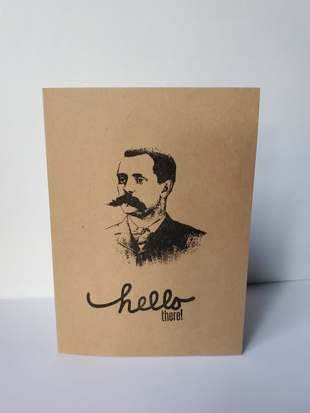 "Hello There" Vintage Gentleman | Handmade Cards