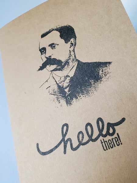 "Hello There" Vintage Gentleman | Handmade Cards