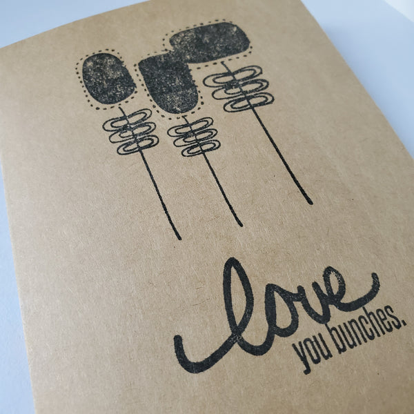 "Love You Bunches" Flowers | Handmade Card