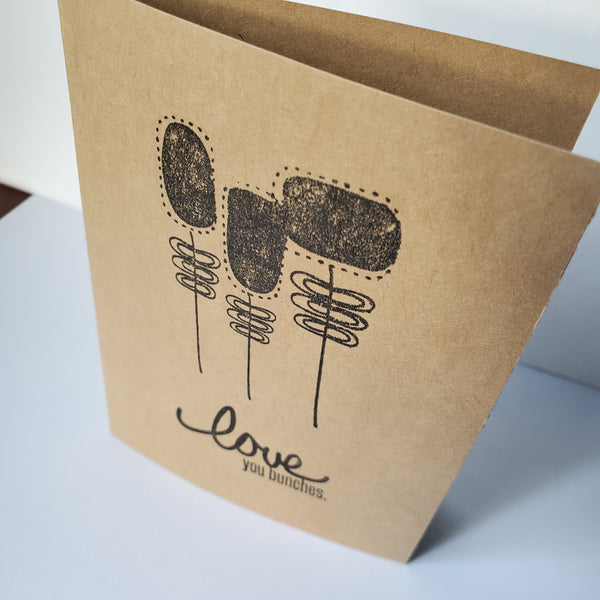 "Love You Bunches" Flowers | Handmade Card