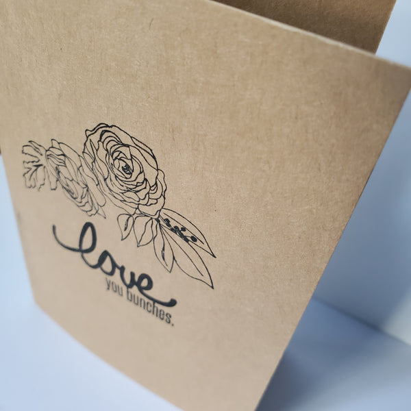"Love You Bunches" Rose Bundle | Handmade Card