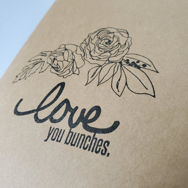 "Love You Bunches" Rose Bundle | Handmade Card