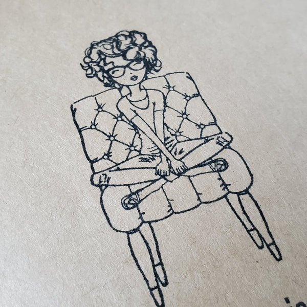 "This is Me Missing You" Girl in Chair | Handmade Card