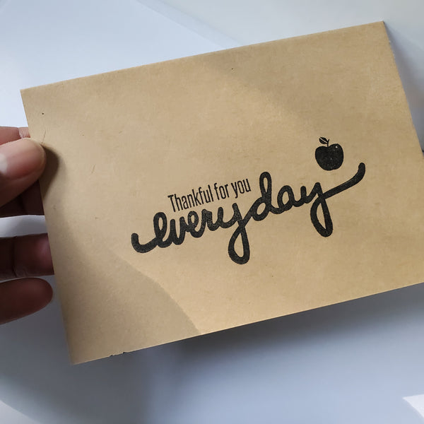 "Thankful for You Everyday" Teacher | Handmade Card