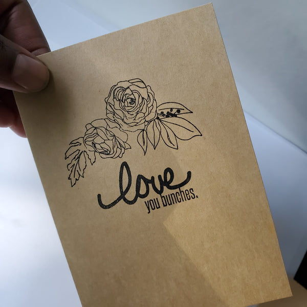 "Love You Bunches" Rose Bundle | Handmade Card