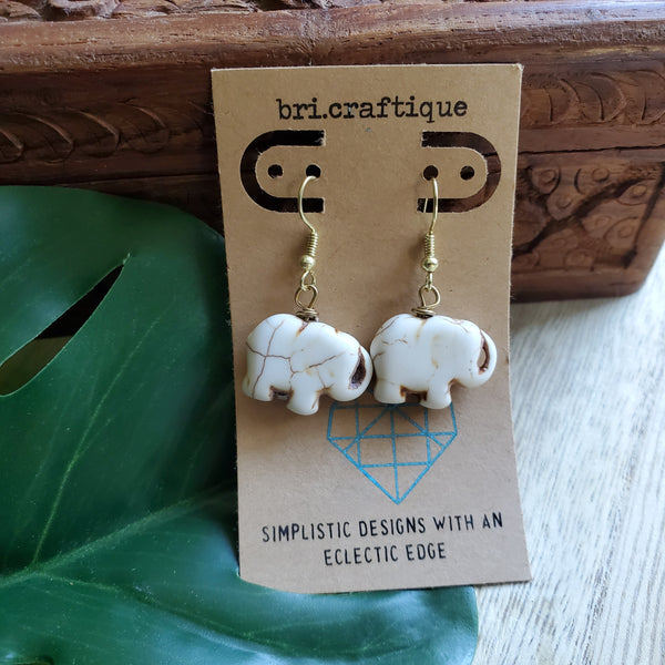 Elephant Drop Earrings