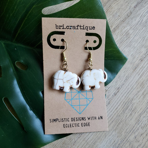 Elephant Drop Earrings