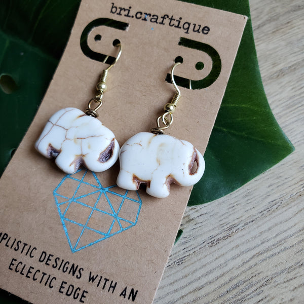 Elephant Drop Earrings