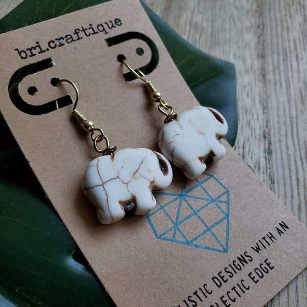Elephant Drop Earrings