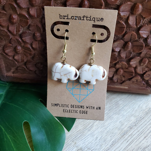 Elephant Drop Earrings