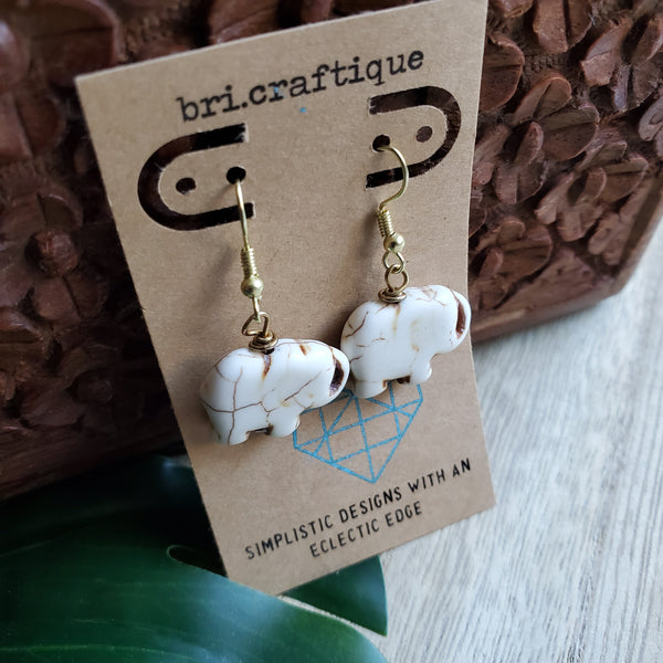 Elephant Drop Earrings