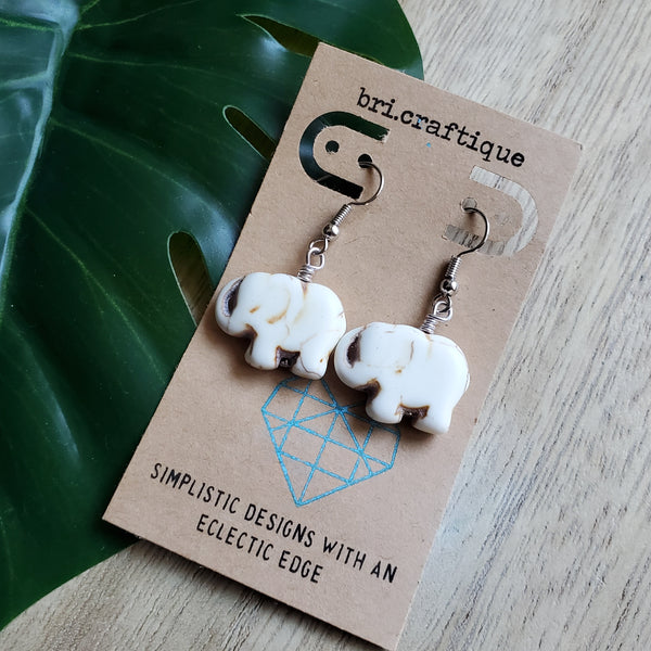 Elephant Drop Earrings