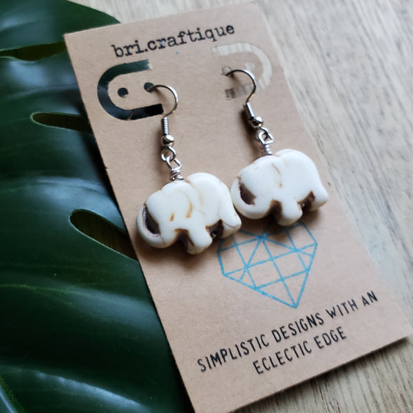 Elephant Drop Earrings
