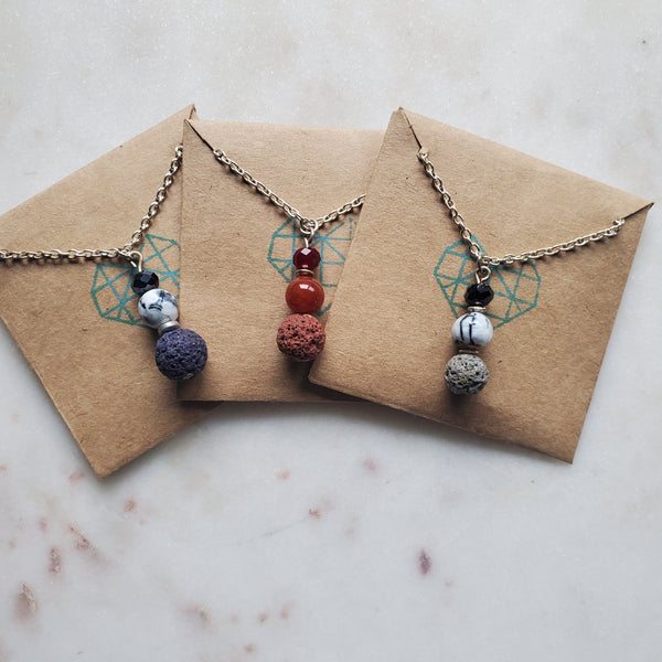 Jeweltones Lava Diffuser Necklace