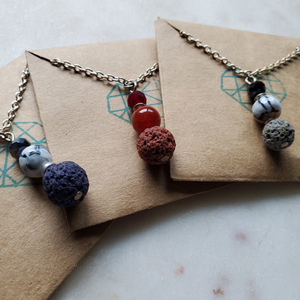 Jeweltones Lava Diffuser Necklace