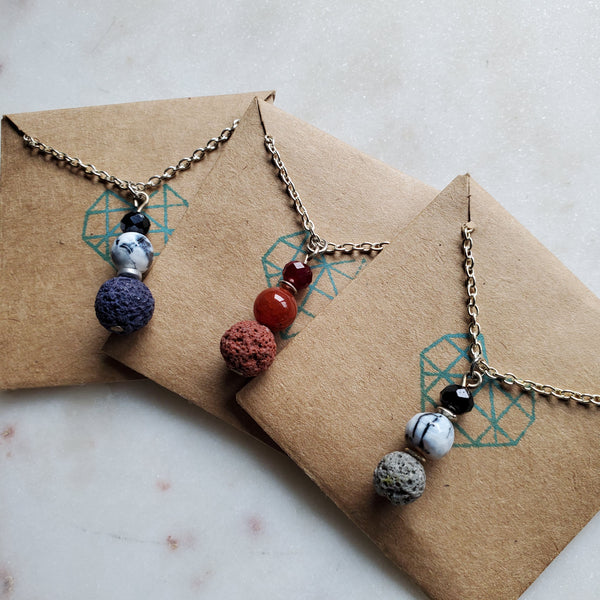 Jeweltones Lava Diffuser Necklace