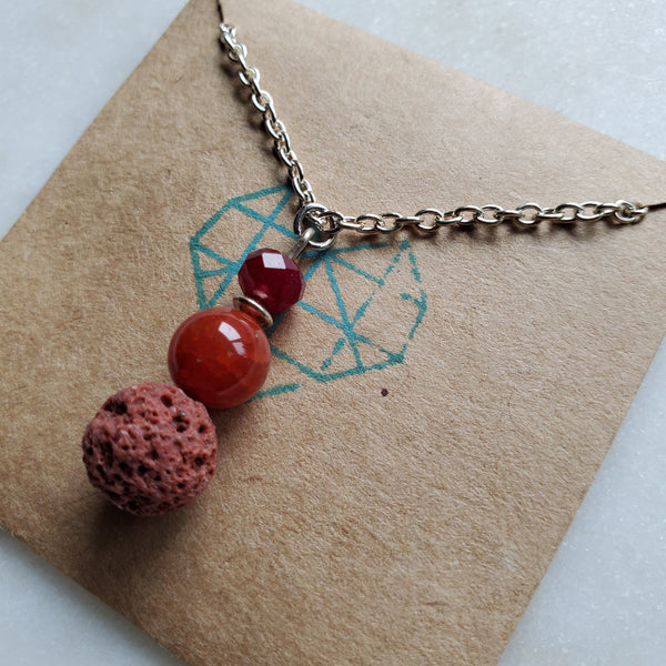 Jeweltones Lava Diffuser Necklace
