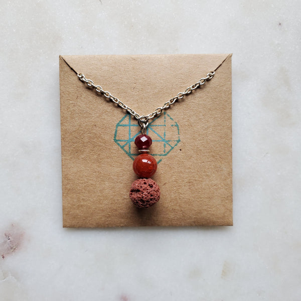 Jeweltones Lava Diffuser Necklace