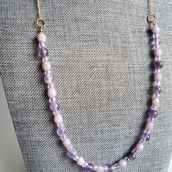 Amethyst Beaded Necklace