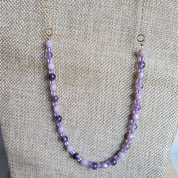 Amethyst Beaded Necklace