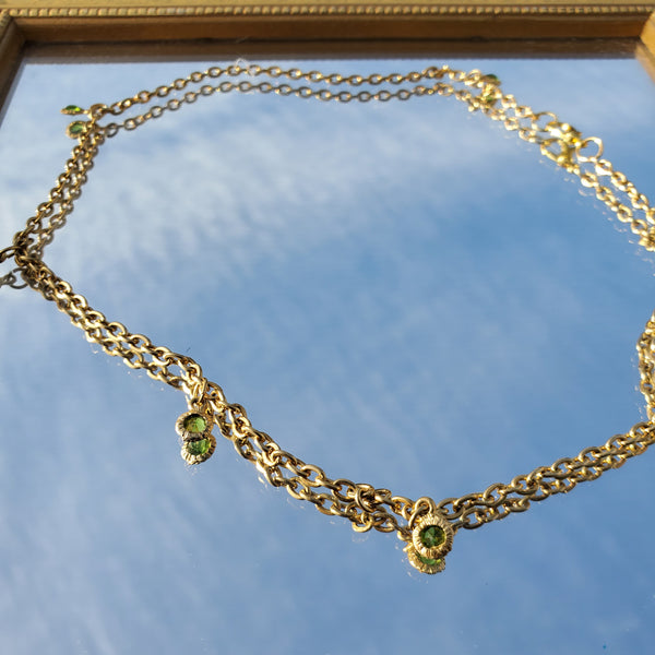 Green Gem Dangle Choker