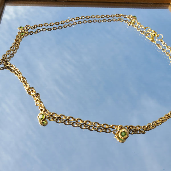 Green Gem Dangle Choker