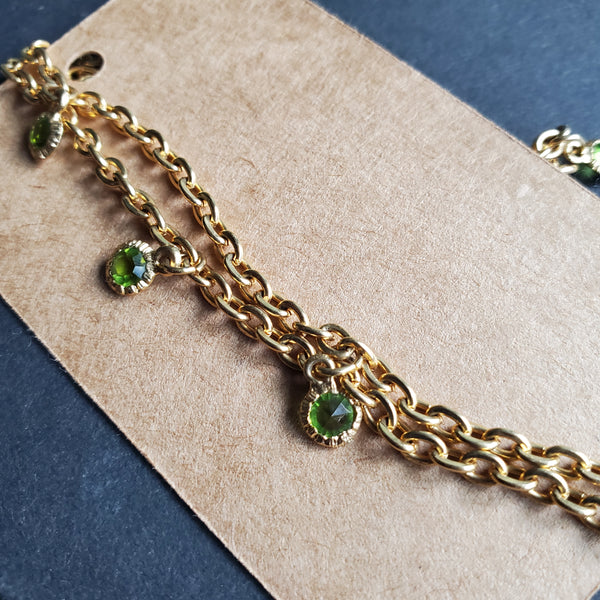 Green Gem Dangle Choker