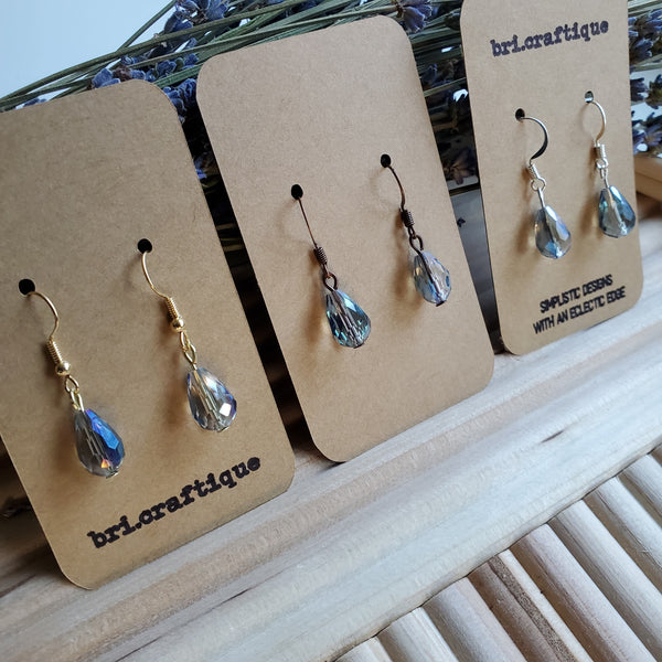 AB Crystal Teardrop Earrings