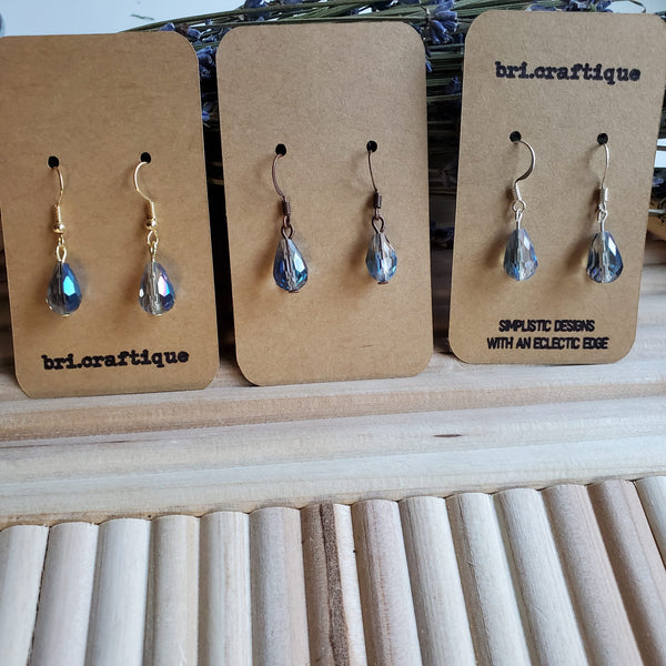 AB Crystal Teardrop Earrings