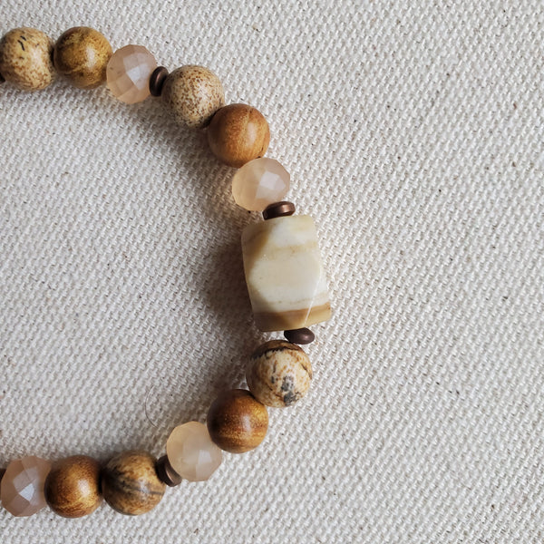 Earthy Jasper Beaded Bracelet