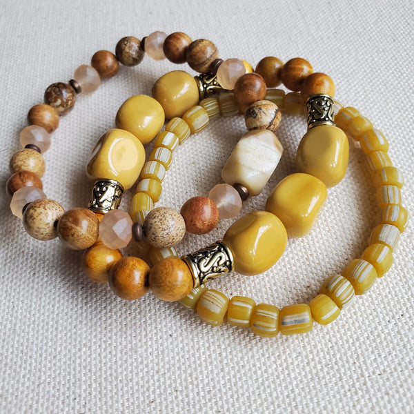 Earthy Jasper Beaded Bracelet