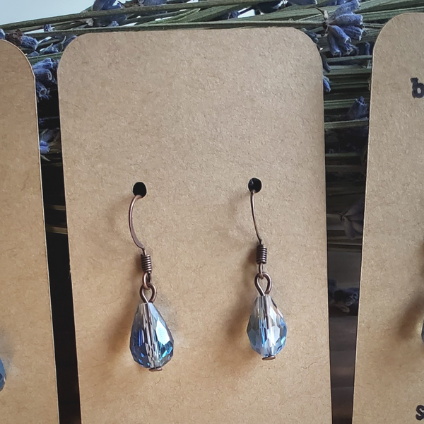 AB Crystal Teardrop Earrings