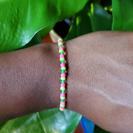 Tropical Fiesta Seed Bead Bracelets