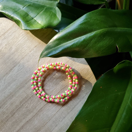 Tropical Fiesta Seed Bead Bracelets