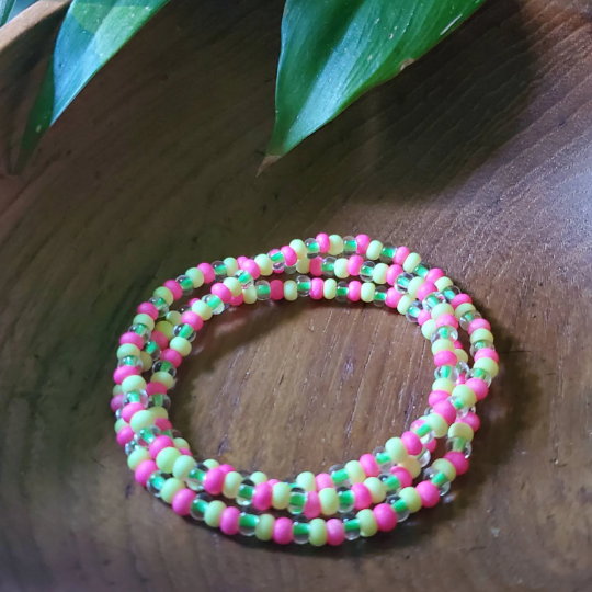 Tropical Fiesta Seed Bead Bracelets