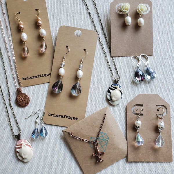 AB Crystal Teardrop Earrings