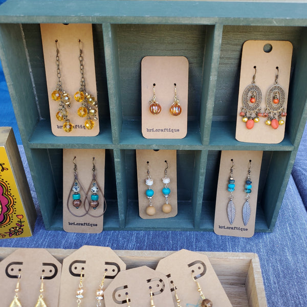 Vintage Pumpkin Drop Earrings