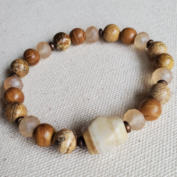 Earthy Jasper Beaded Bracelet