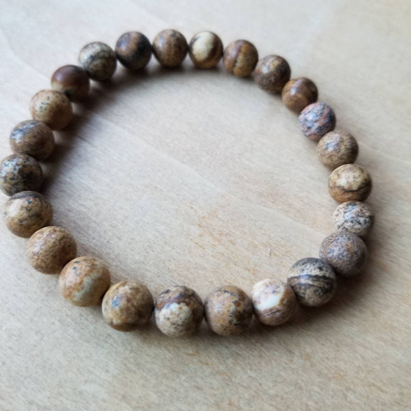 Picture Jasper beaded bracelet
