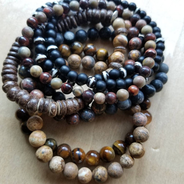 Picture Jasper beaded bracelet