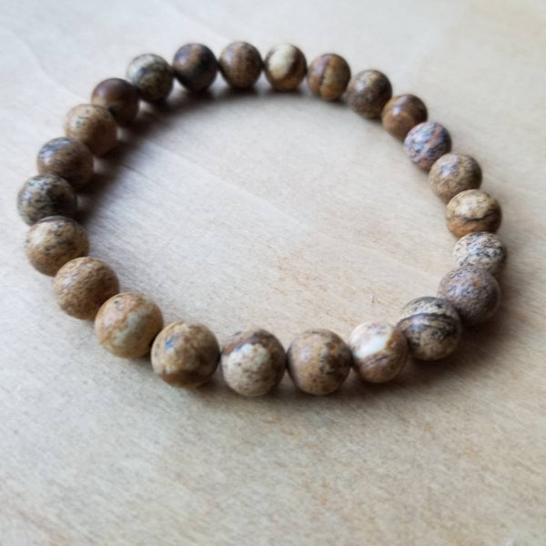 Picture Jasper beaded bracelet