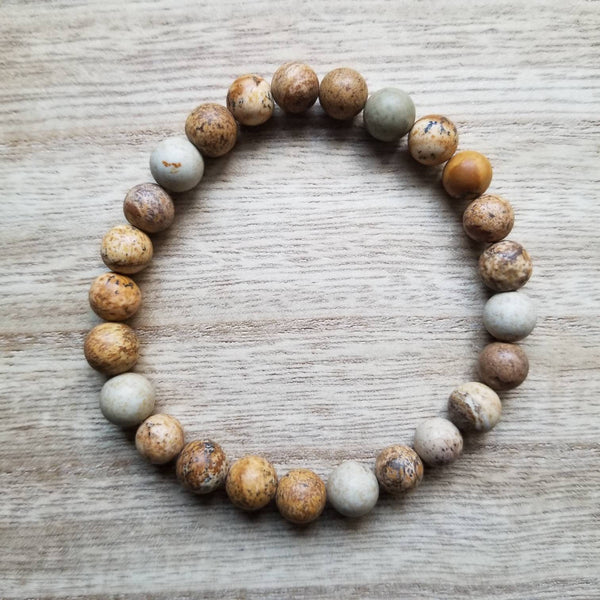 Picture Jasper beaded bracelet