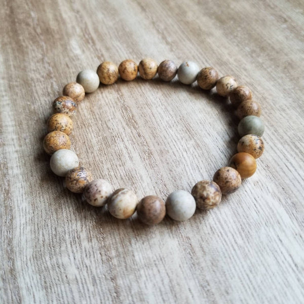 Picture Jasper beaded bracelet