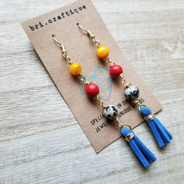 Cowboy Inspired Tassel Dangle Earrings