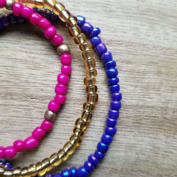 Magic Carpet seed bead bracelet set