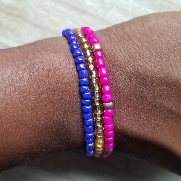 Magic Carpet seed bead bracelet set