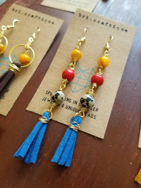 Cowboy Inspired Tassel Dangle Earrings