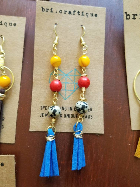 Cowboy Inspired Tassel Dangle Earrings